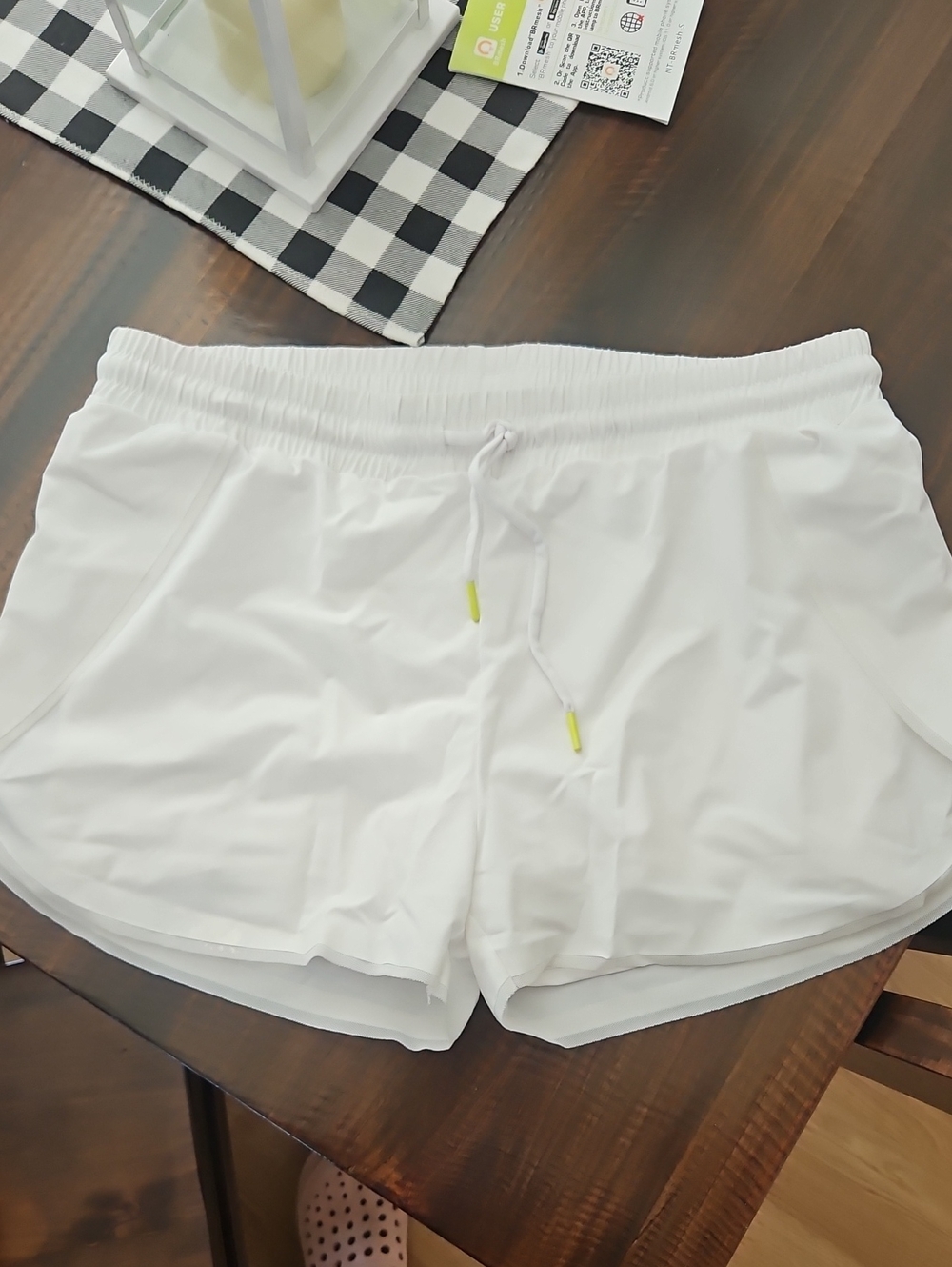 ZYIA Active Women's White XL Race Pace Shorts, Like New